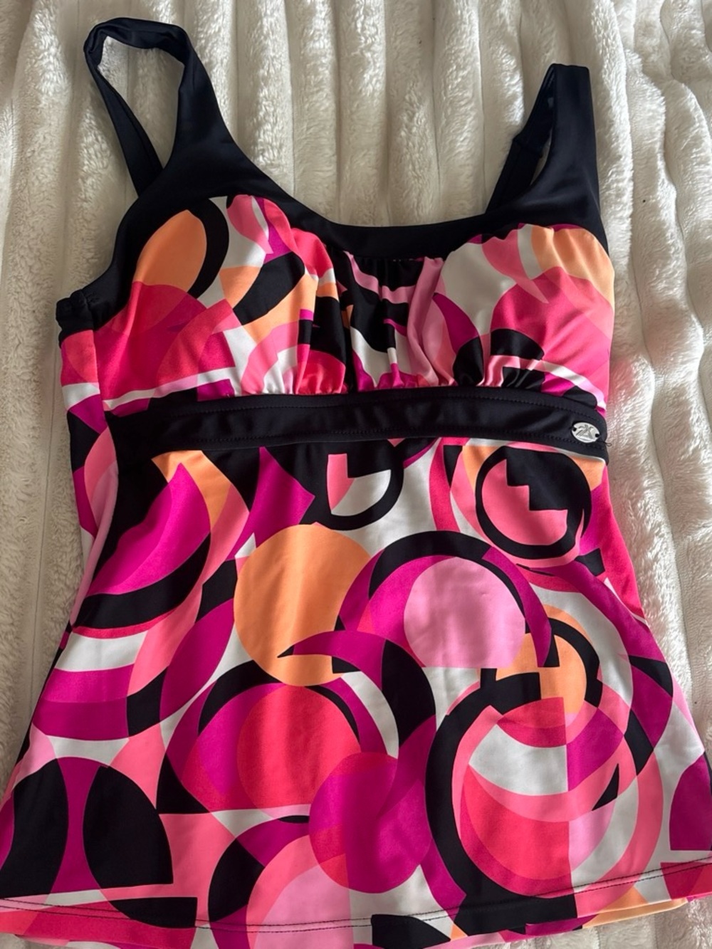 ZeroXposur Pink & Orange Graphic One-Piece Swimsuit